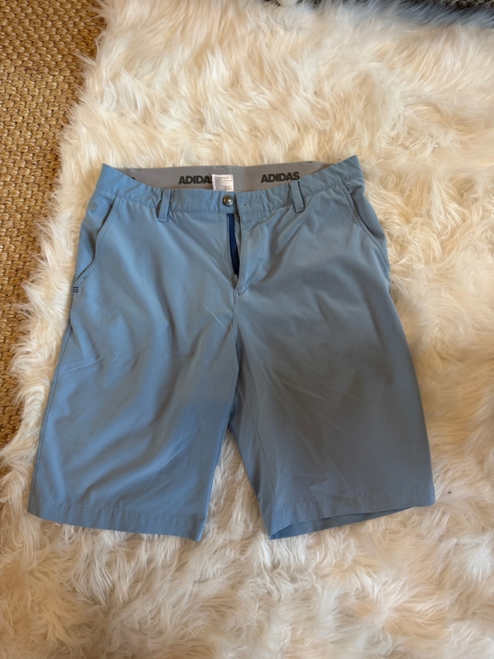 adidas Men's Sky Blue Athletic Shorts